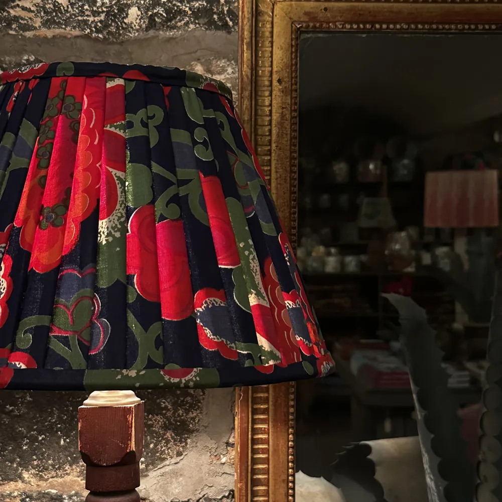 14" Saved NY Pleated Fabric Lampshade #4152