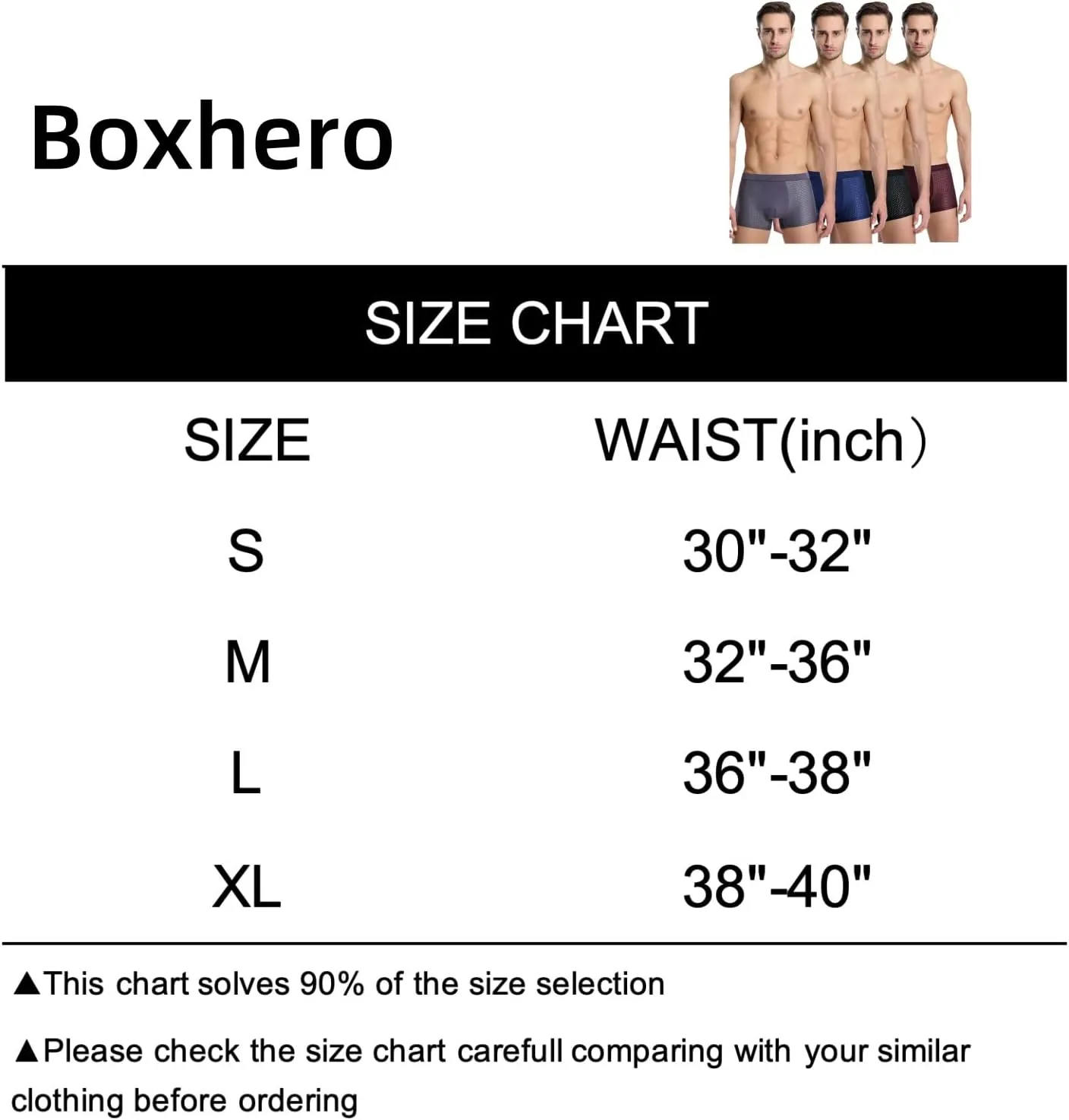 Bamboo Mens Underwear - Box Hero Boxer Briefs Built-in with 3D Pouch Comfortable Underwear for Men