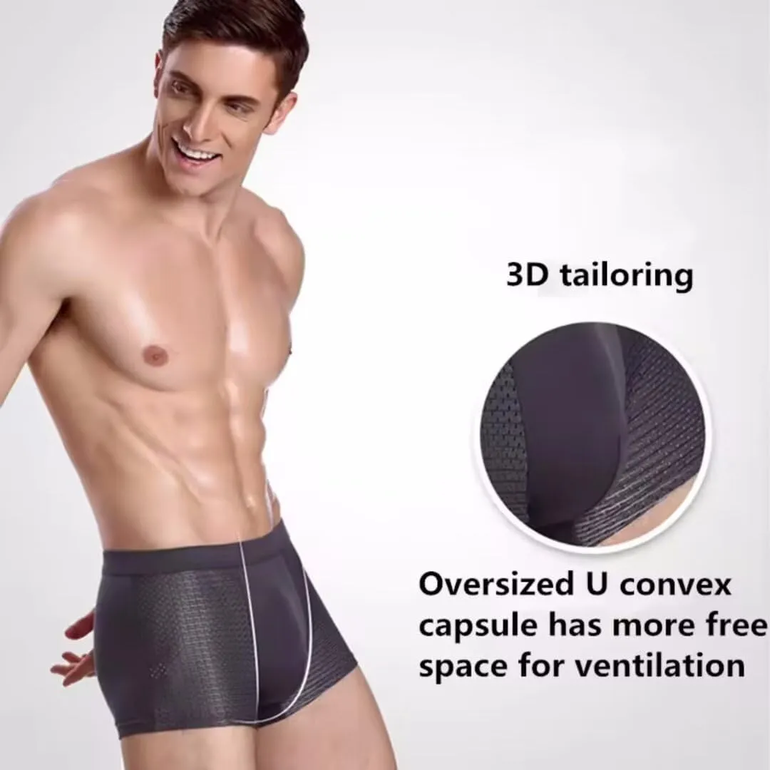 Bamboo Mens Underwear - Box Hero Boxer Briefs Built-in with 3D Pouch Comfortable Underwear for Men