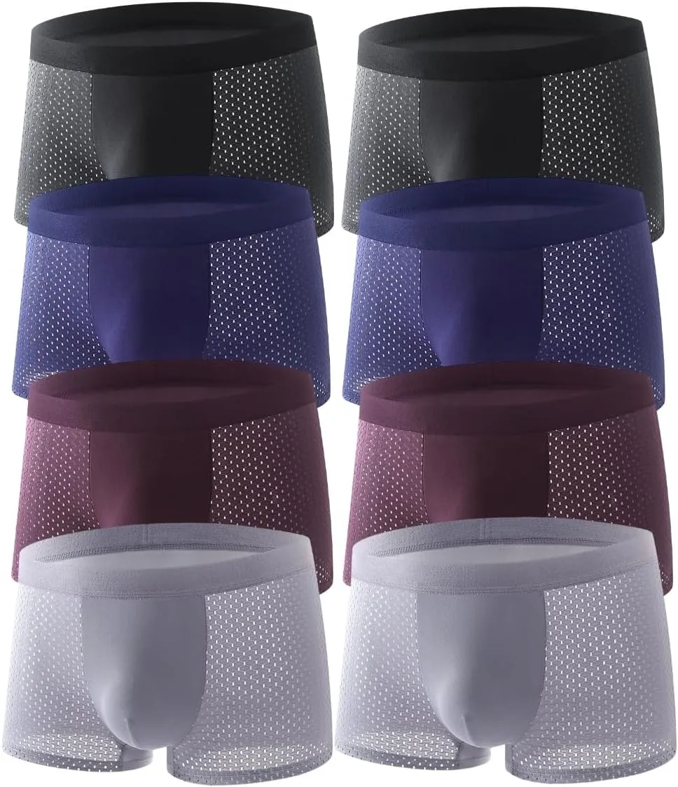 Bamboo Mens Underwear - Box Hero Boxer Briefs Built-in with 3D Pouch Comfortable Underwear for Men