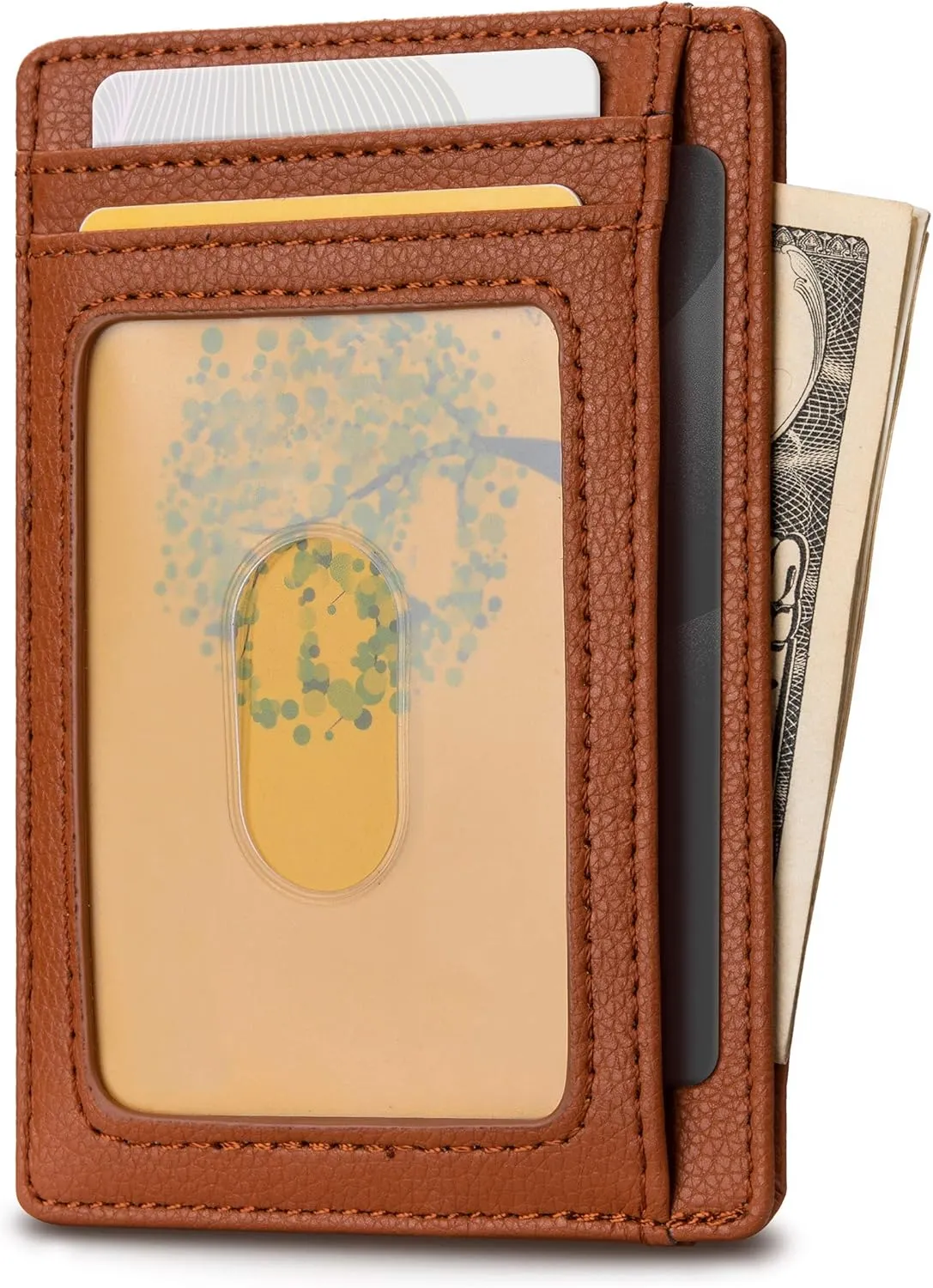 Buffway Slim Minimalist Front Pocket RFID Blocking Leather Wallets for Men and Women