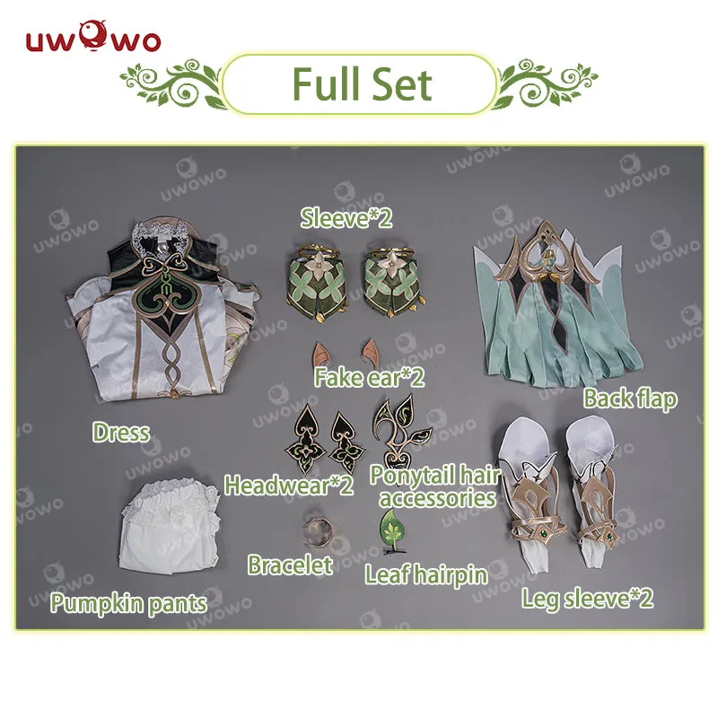 【Clearance】[Last Batch]Uwowo Genshin Impact: Nahida Kusanali Sumeru Dendro Archon God Loli Cosplay Costume