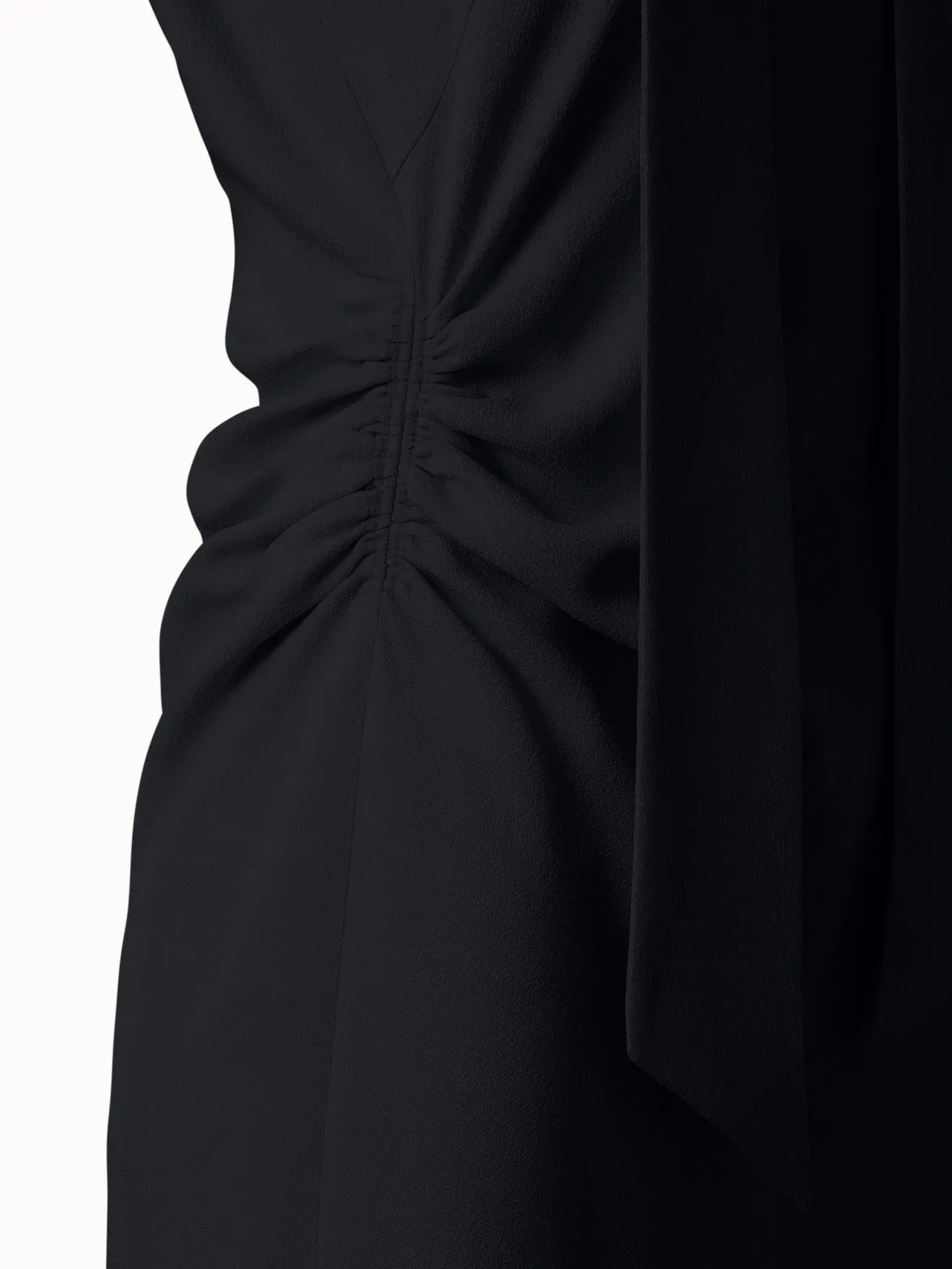 Fitted Midi Dress with Detachable Bow