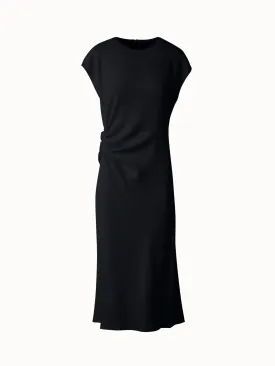 Fitted Midi Dress with Detachable Bow