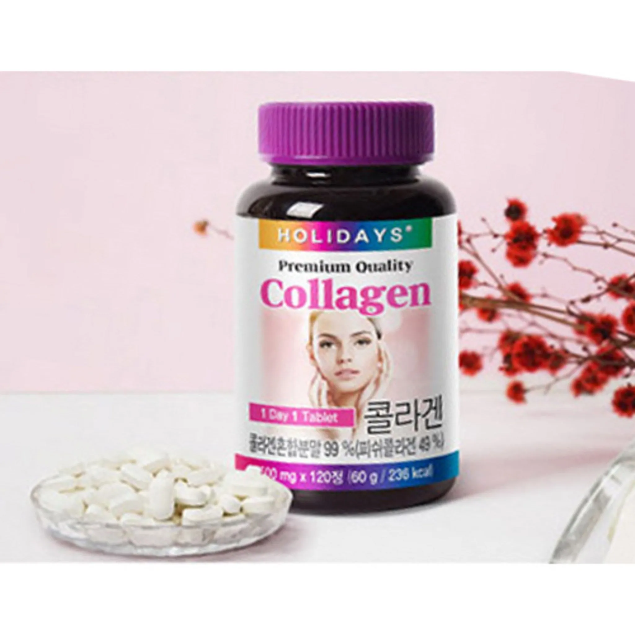 Holidays Premium Collagen Tablets, 120 Tablets, 1 Pack - Hyaluronic Acid/Collagen - 🏆 #79 - Health/Wellness - Best of December