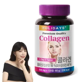 Holidays Premium Collagen Tablets, 120 Tablets, 1 Pack - Hyaluronic Acid/Collagen - 🏆 #79 - Health/Wellness - Best of December