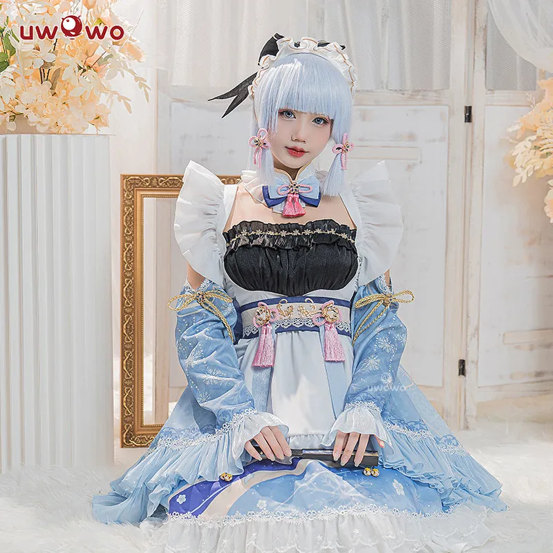 【In Stock】Uwowo Genshin Impact Fanart Ayaka Maid Dress Cosplay Costume