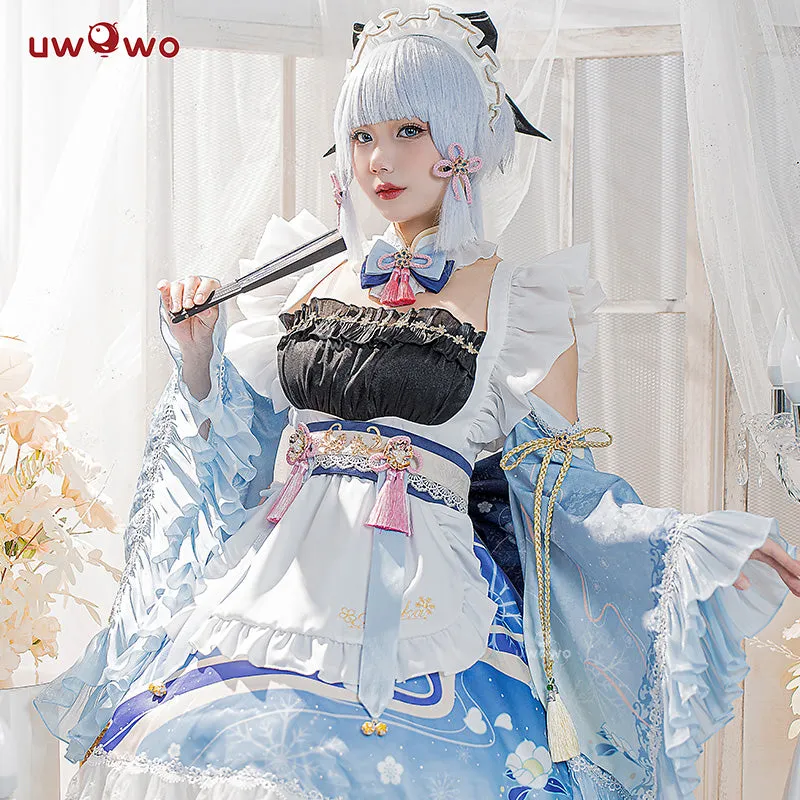 【In Stock】Uwowo Genshin Impact Fanart Ayaka Maid Dress Cosplay Costume