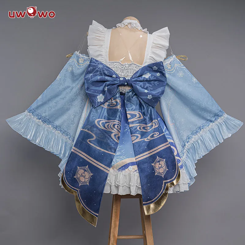 【In Stock】Uwowo Genshin Impact Fanart Ayaka Maid Dress Cosplay Costume