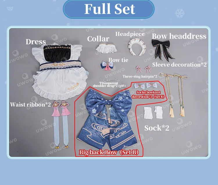 【In Stock】Uwowo Genshin Impact Fanart Ayaka Maid Dress Cosplay Costume