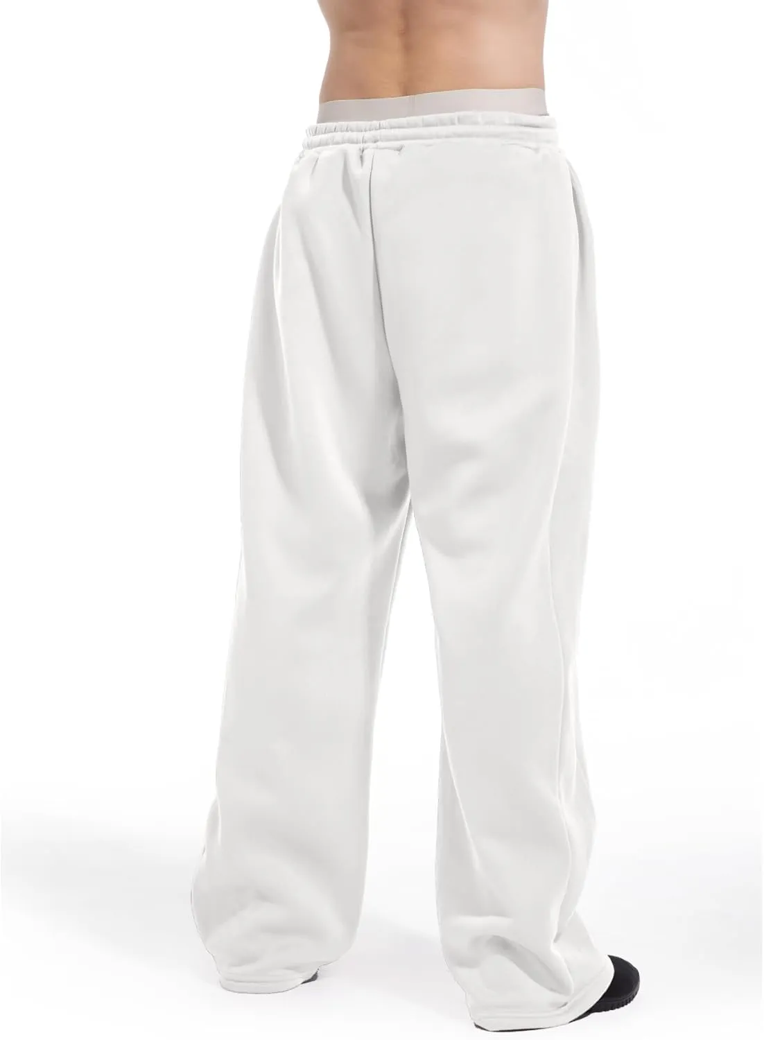 Men's Baggy Sweatpants Wide Leg Lounge Sweat Pants with Pockets