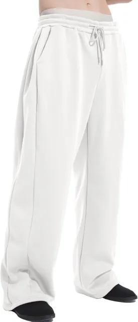 Men's Baggy Sweatpants Wide Leg Lounge Sweat Pants with Pockets