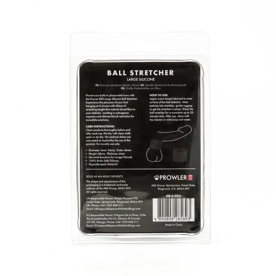Prowler Red Silicone Ball Stretcher Large Black