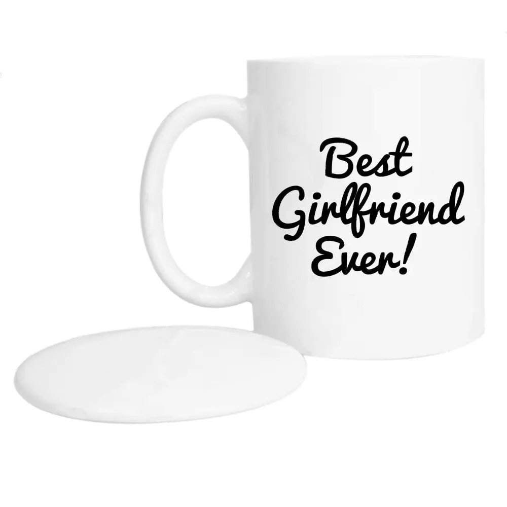 "Best Girlfriend Ever" Mug   Lid