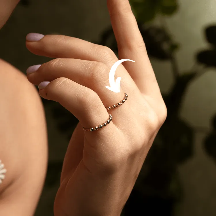 Real Gold Plain Bubble Beads Ring 6661 (SIZE 10) R2350