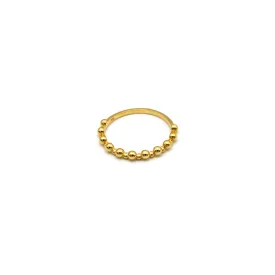 Real Gold Plain Bubble Beads Ring 6661 (SIZE 10) R2350