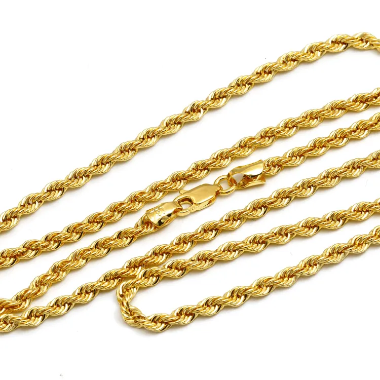 Real Gold Solid Thick Rope Men Chain 4 MM 2603 (50 C.M) CH1202