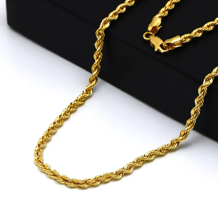 Real Gold Solid Thick Rope Men Chain 4 MM 2603 (50 C.M) CH1202