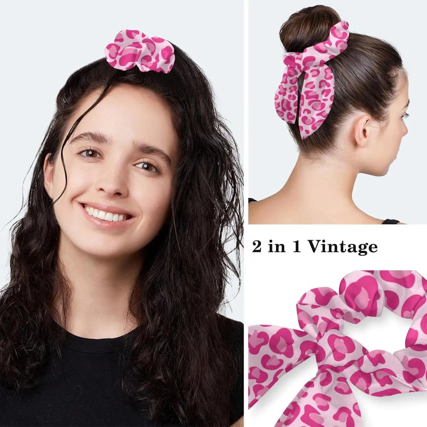 Scrub Cap with Scrunchies, Rainbow Working Hat Hair Cover, Elastic Bandage Tie Back Hats for Women