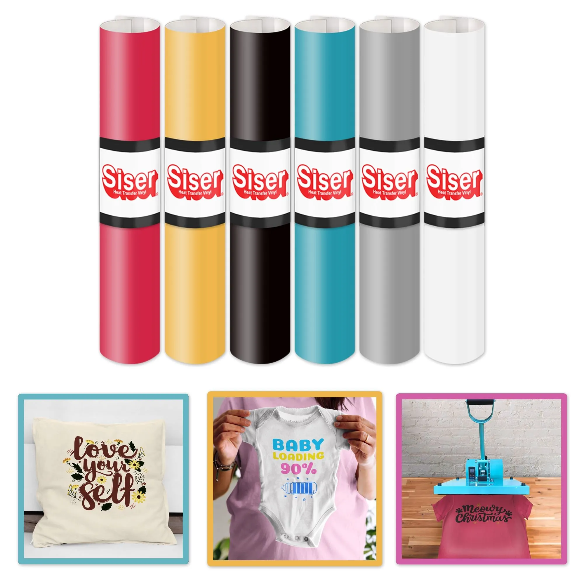 Silhouette White Cameo 5 w/ 38 Oracal Sheets, Siser HTV, Guides, 24 Pens