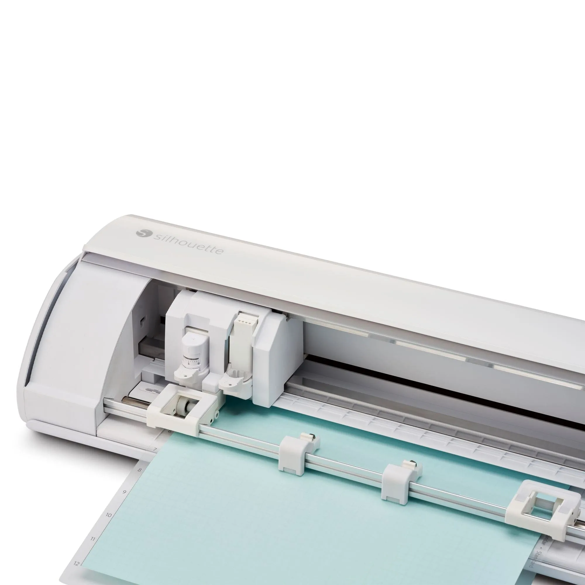 Silhouette White Cameo 5 w/ 8-in-1 Turquoise Heat Press & Siser HTV