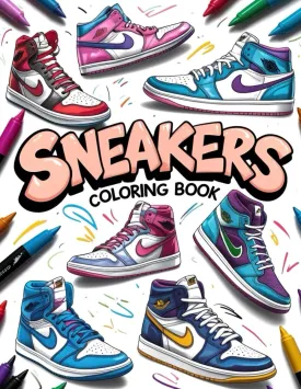 Sneakers Art Coloring Book: 50 Exclusive Sneaker Designs for Adults and Teens to Color, Create and Customize (The ColorRush Collection) Paperback  April 2, 2025