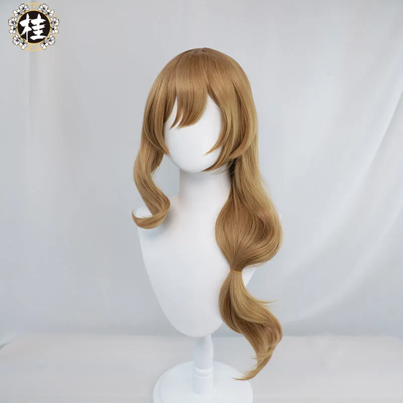 Uwowo Game Genshin Impact Lisa Witch of Purple Rose Cosplay Wig The Librarian 70cm Brown Long Wavy Hair