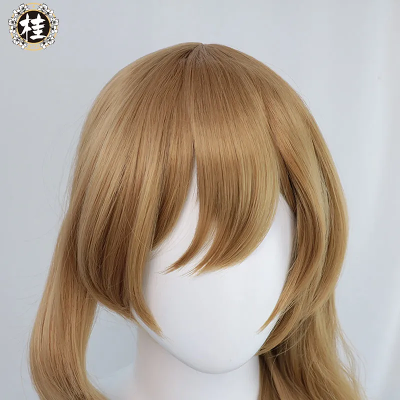 Uwowo Game Genshin Impact Lisa Witch of Purple Rose Cosplay Wig The Librarian 70cm Brown Long Wavy Hair